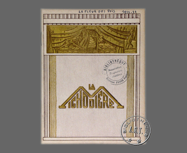 Le programme original de "La Fleur des pois" d'Edouard Bourdet au Théâtre de la Micodière en 1932